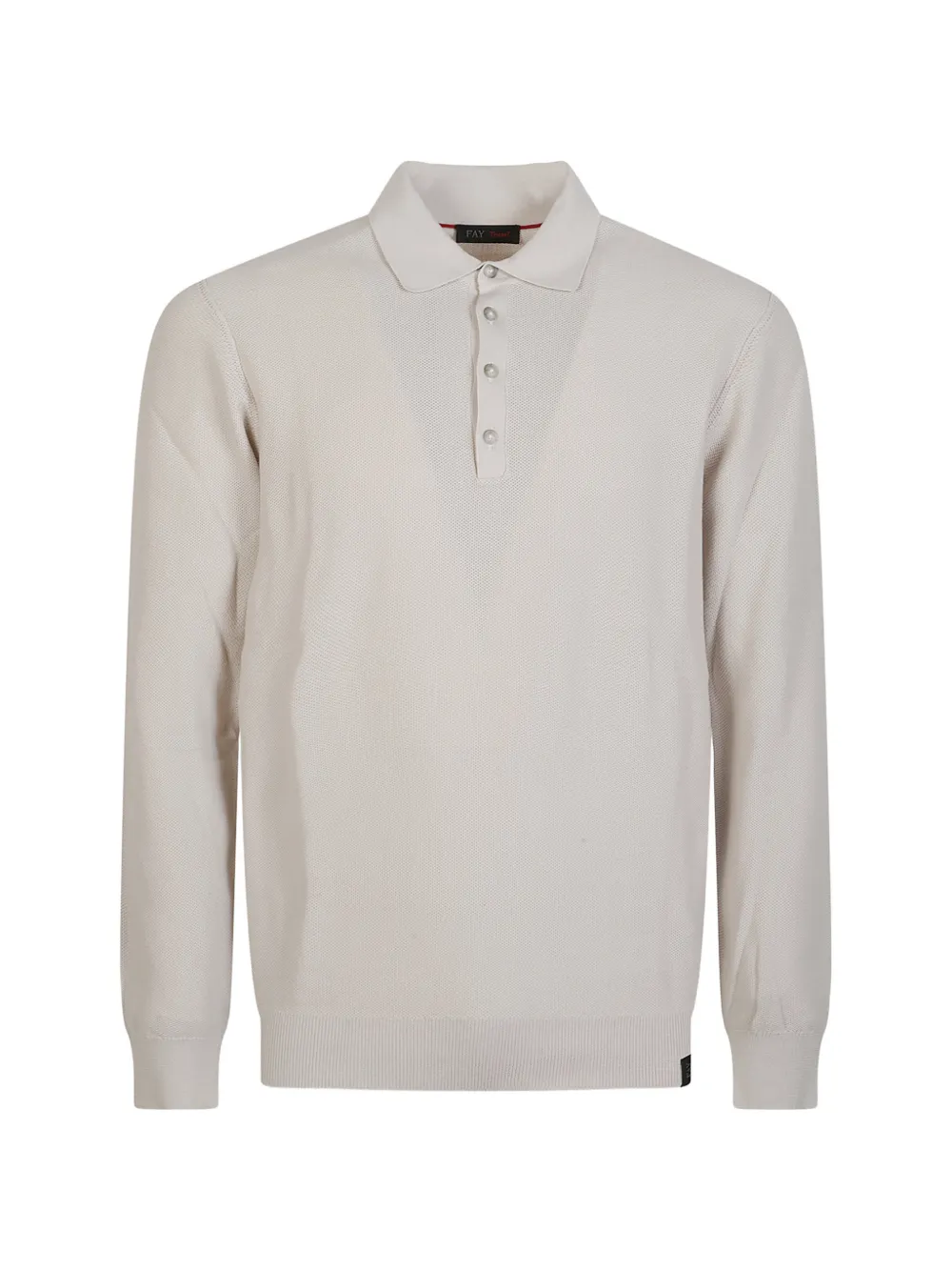 

Поло с длинными рукавами Fay, бежевый