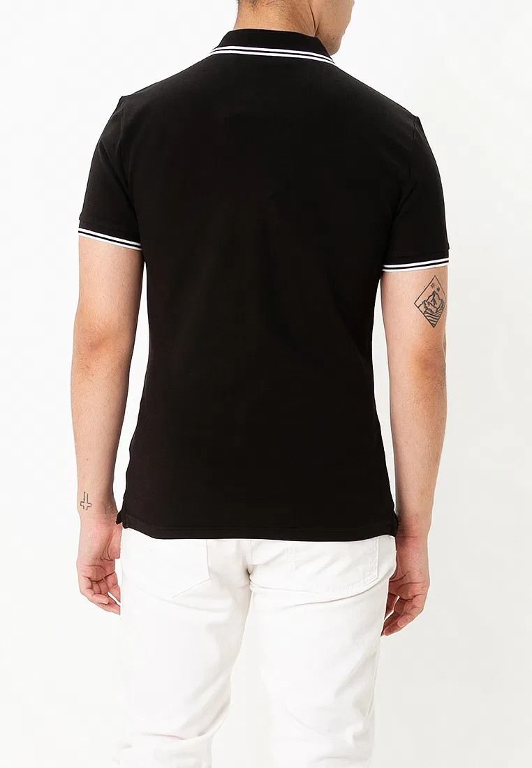 Поло Calvin Klein Jeans, Slim Monogram Tipping, синее — фото 2