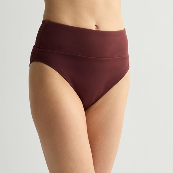 

Женские минимизирующие бедра бикини с ультра-резинкой S3 Swim, цвет sangria