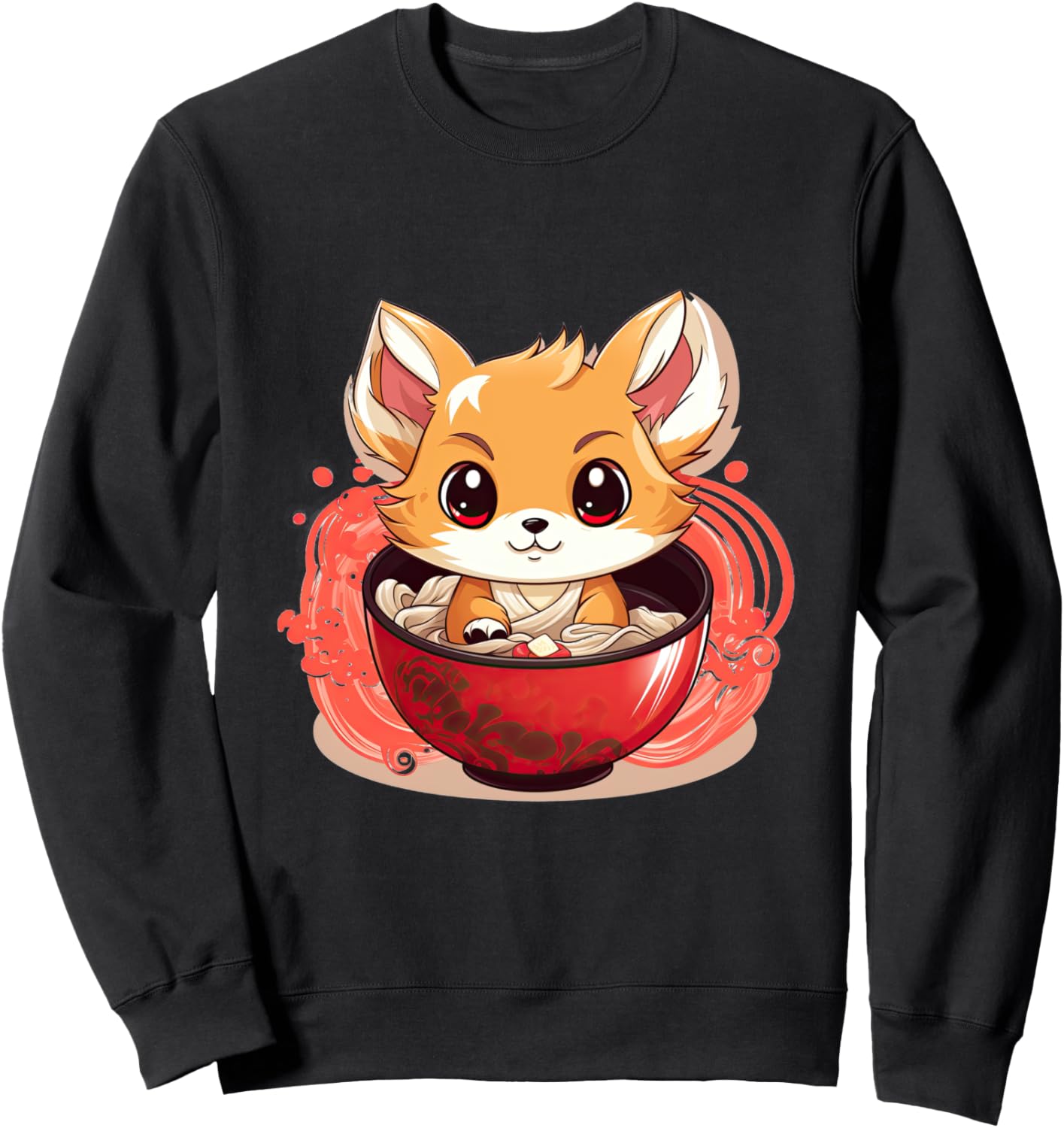 

Толстовка Japanese Ramen Eating Animal Design, черный