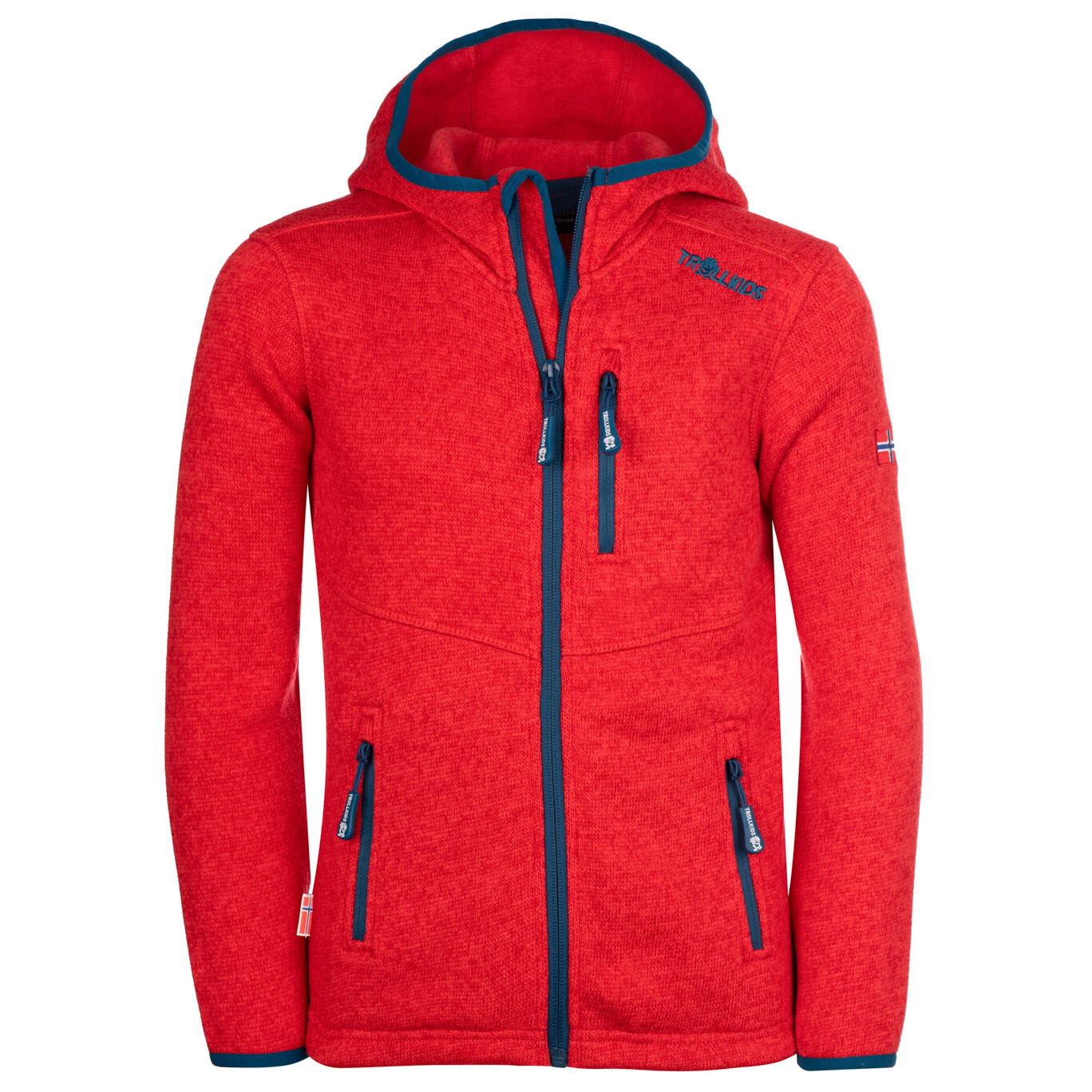 

Флисовая жилетка Trollkids Kid's Jondalen XT, цвет Spicy Red/Dolphin Blue