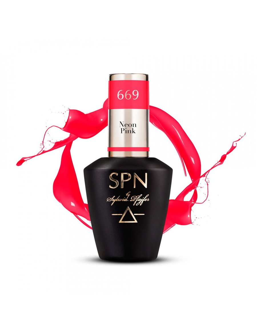 

669 Неоновый розовый гибридный лак 8 мл SPN Nails