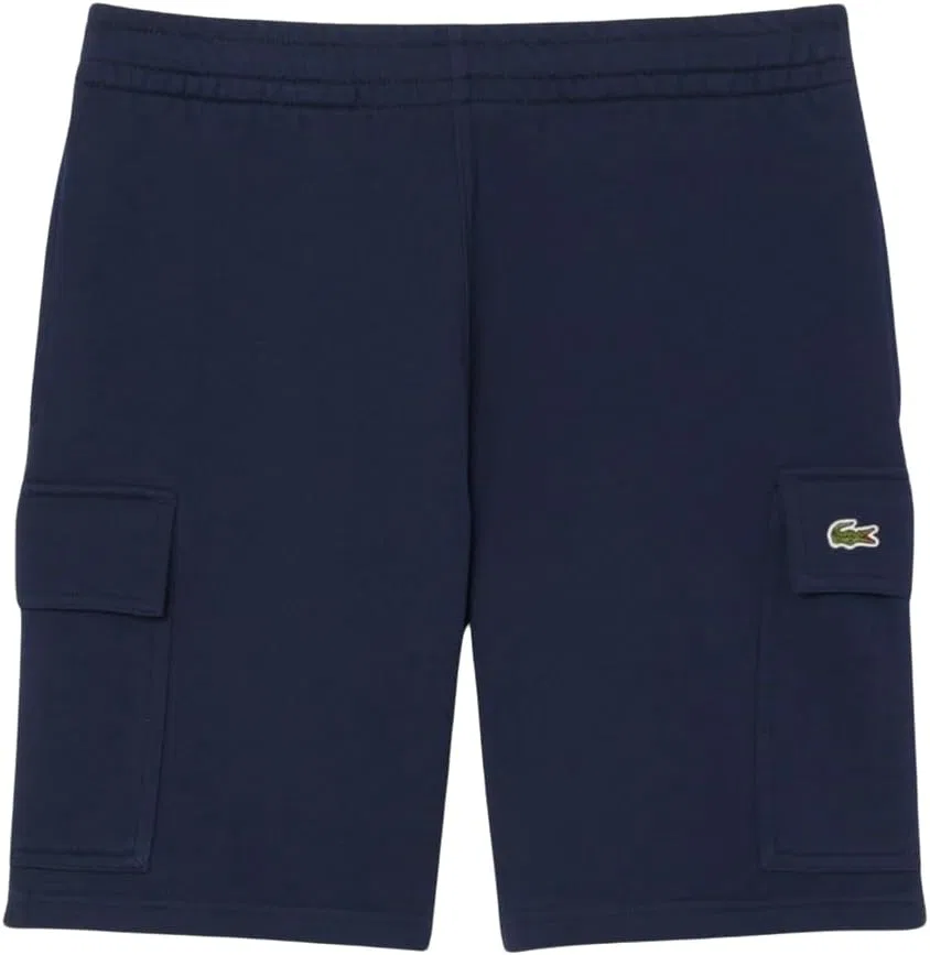Мужские хлопковые флисовые шорты-карго Lacoste
