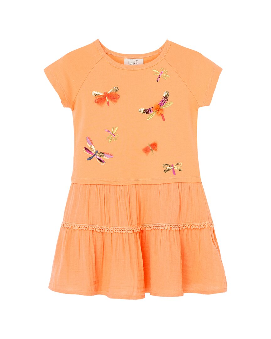 

Кружевное платье Peek Kids, оранжевый