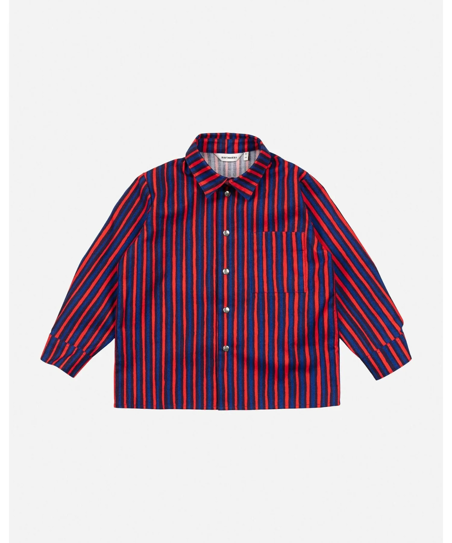 Детская рубашка Marimekko Vinkke Piccolo в полоску тёмно-синяя — фото 3