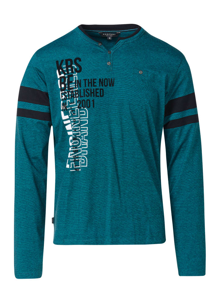 

Футболка с длинными рукавами в бензиновом цвете KOROSHI