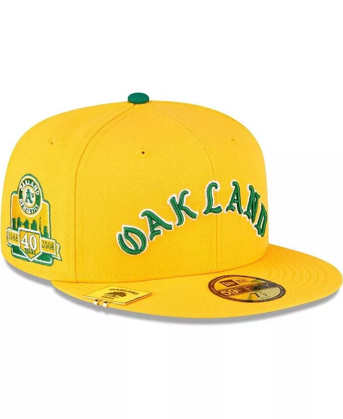 

Мужская золотистая приталенная кепка Oakland Athletics City Flag 59FIFTY New Era, золотой