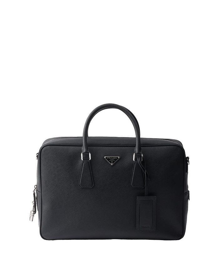 

Рабочая сумка из кожи Saffiano Prada, черный