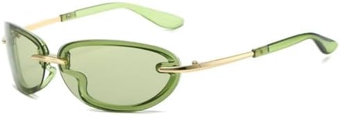 

Солнцезащитные очки прямоугольной формы конфетных цветов, модные спортивные очки для вождения, трендовые сине-зеленые солнцезащитные очки с защитой от УФ-излучения UV400 MTZJH, Green