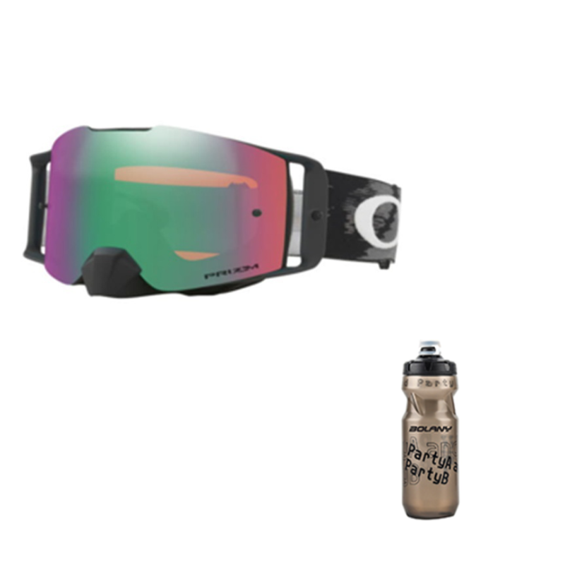 

Пара Front Line M очков для трейлраннинга и велоспорта с ветрозащитой Oakley, 7087-03 jadeite helium золотой