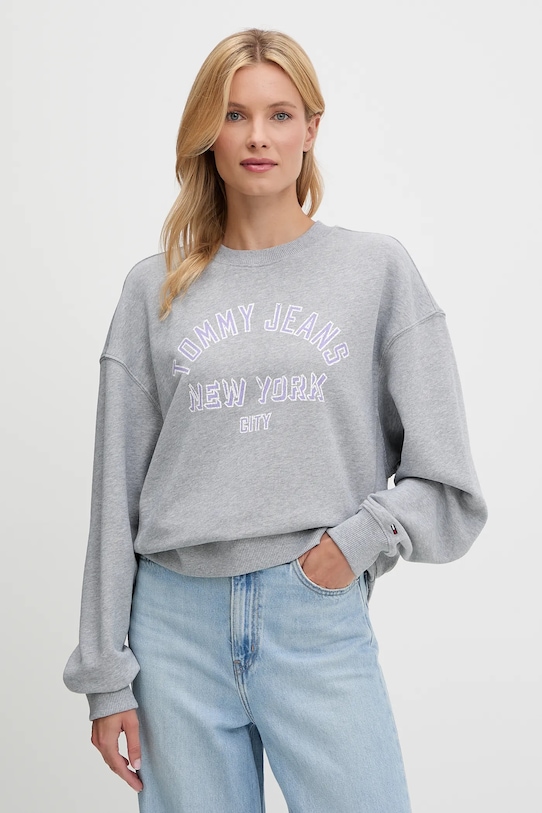 

Хлопковая толстовка Tommy Jeans, серый