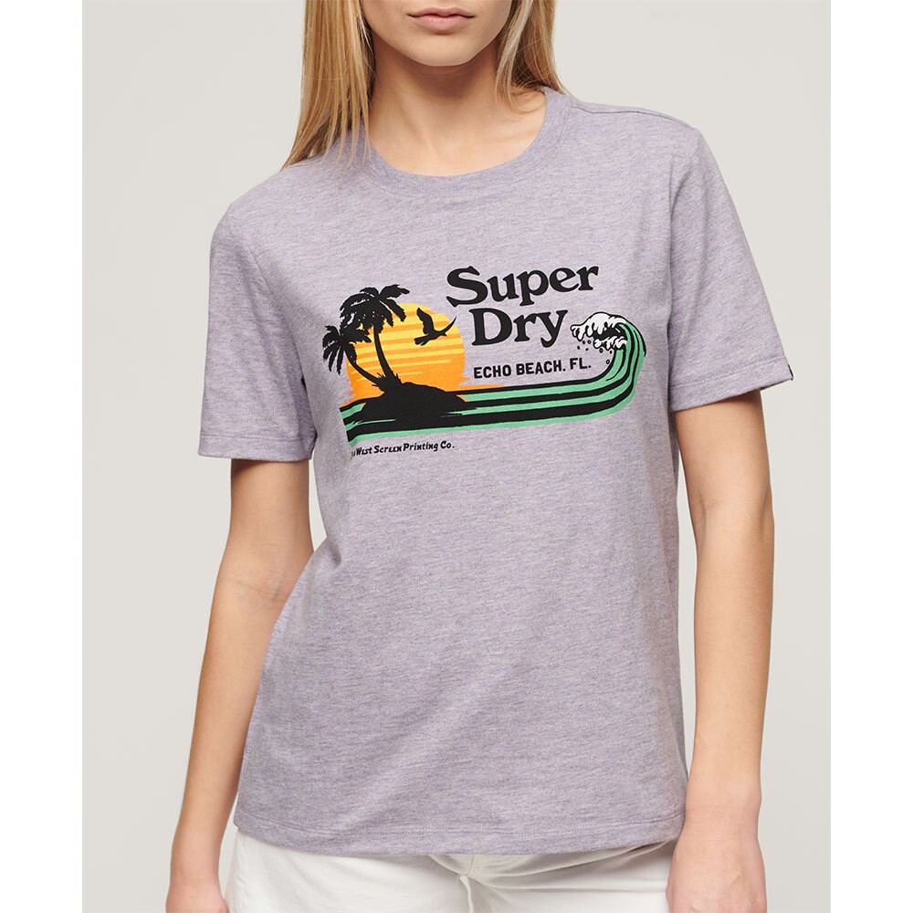 

Футболка с коротким рукавом Superdry Outdoor Relaxed, фиолетовый