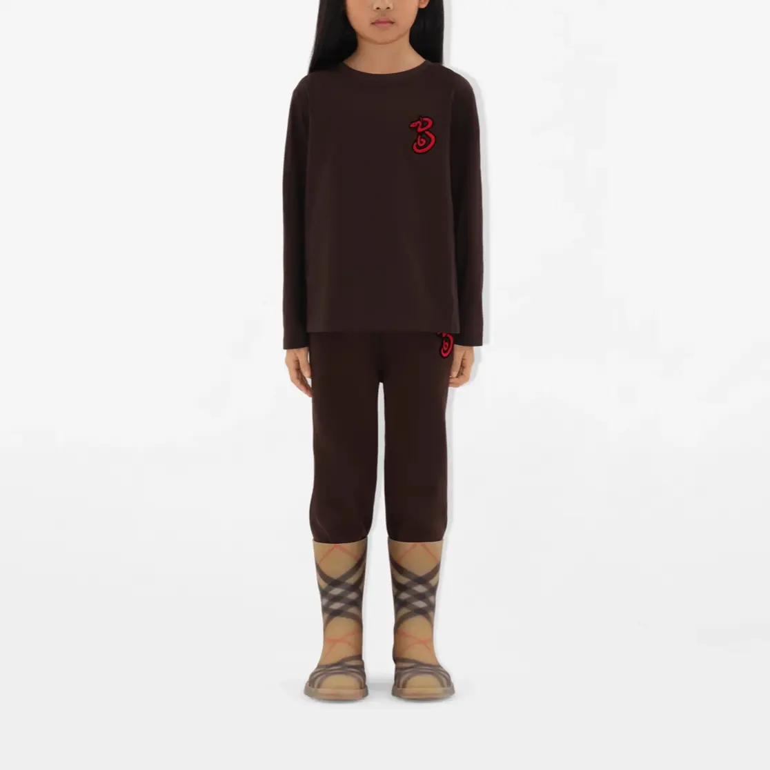 Свитшот SS25 Коллекция "С Новым Годом" Год Змеи Peat Kids' Burberry, peat — фото 4