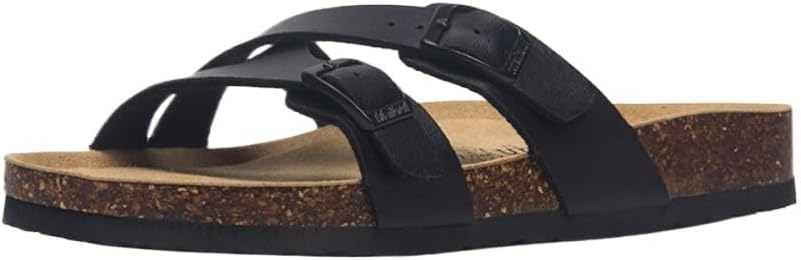 

Сандалии Иисуса с двойной пряжкой для женщин и мужчин, унисекс, с широкой пробковой подошвой, водонепроницаемые, шлепанцы для пляжа, легкие, дышащие, с поддержкой свода стопы, нескользящие Geerta, черный