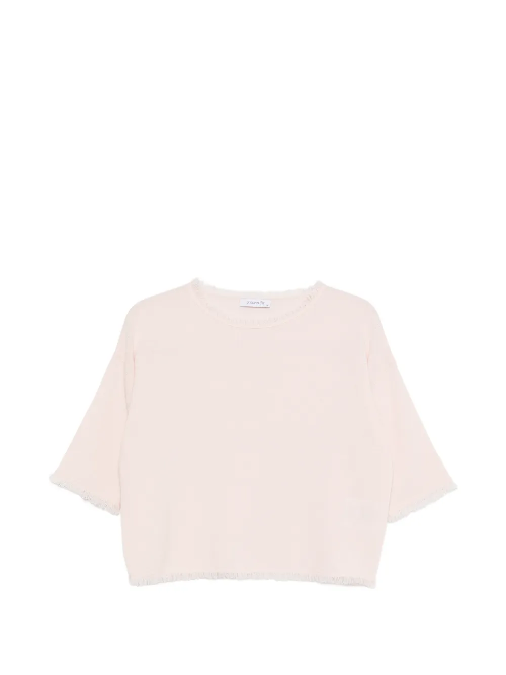 

Футболка с бахромой по краю Philo-Sofie, розовый