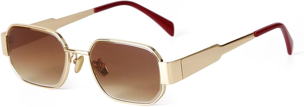 

Ретро металлические прямоугольные солнцезащитные очки для женщин и мужчин, роскошные винтажные солнцезащитные очки для женщин и мужчин, защита от ультрафиолета UV400 LVTFCO, C5