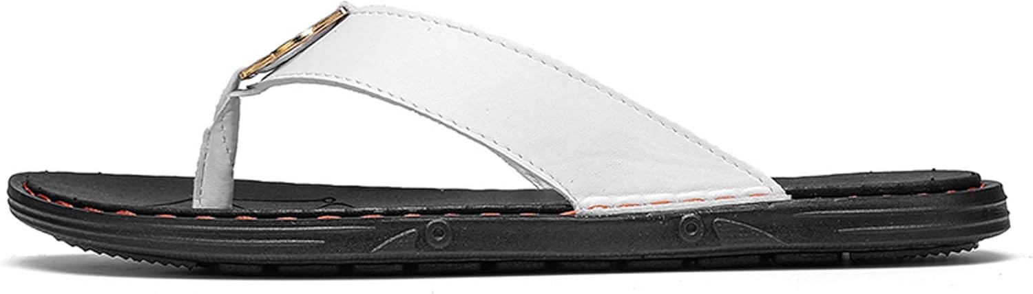 

Летние мужские удобные и повседневные шлепанцы, босоножки для дома и улицы, противоскользящие для душа Generic, белый