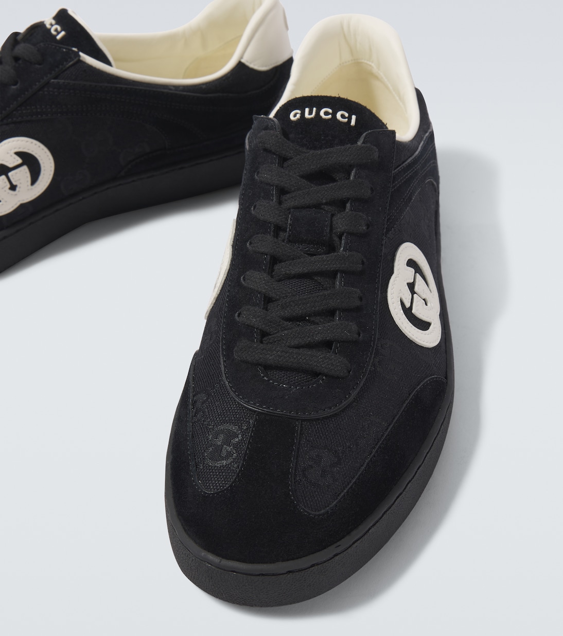кроссовки G75 из замши и хлопка Gucci, Bl/Bl/Bl/ow/Bl/Ow — фото 3