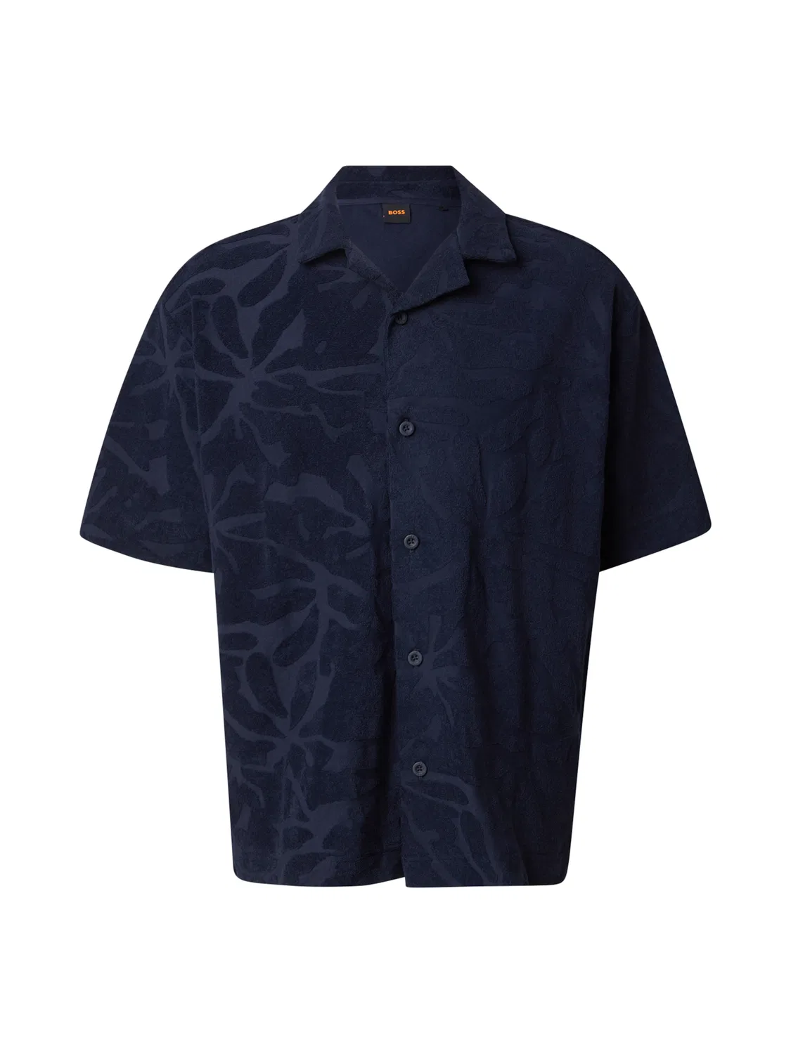 Рубашка на пуговицах Boss Comfort fit Button Up Shirt We_Flower в темно-синем и темно-синем цветах