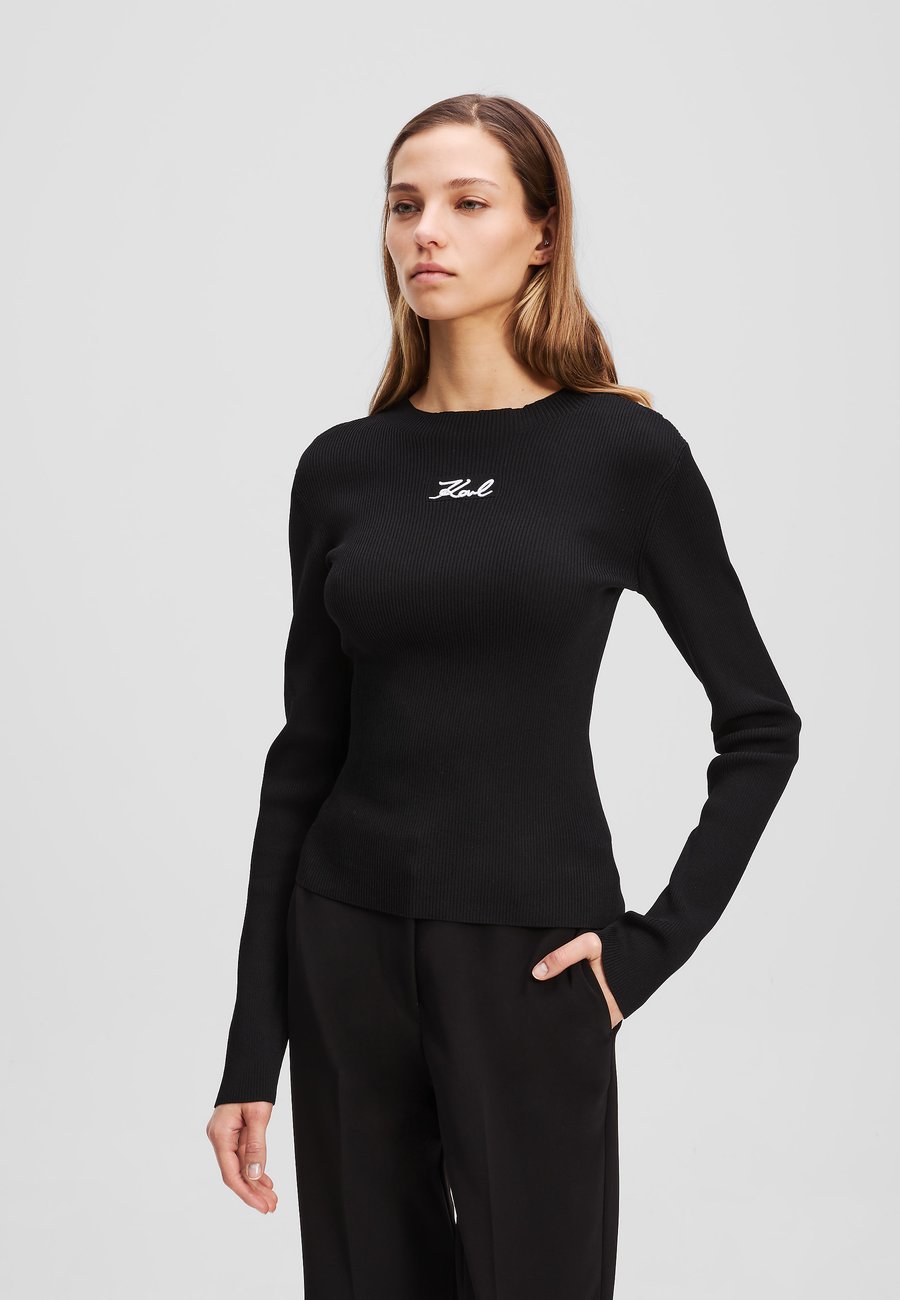 

Топ KARL LAGERFELD MOCK NECK, Black