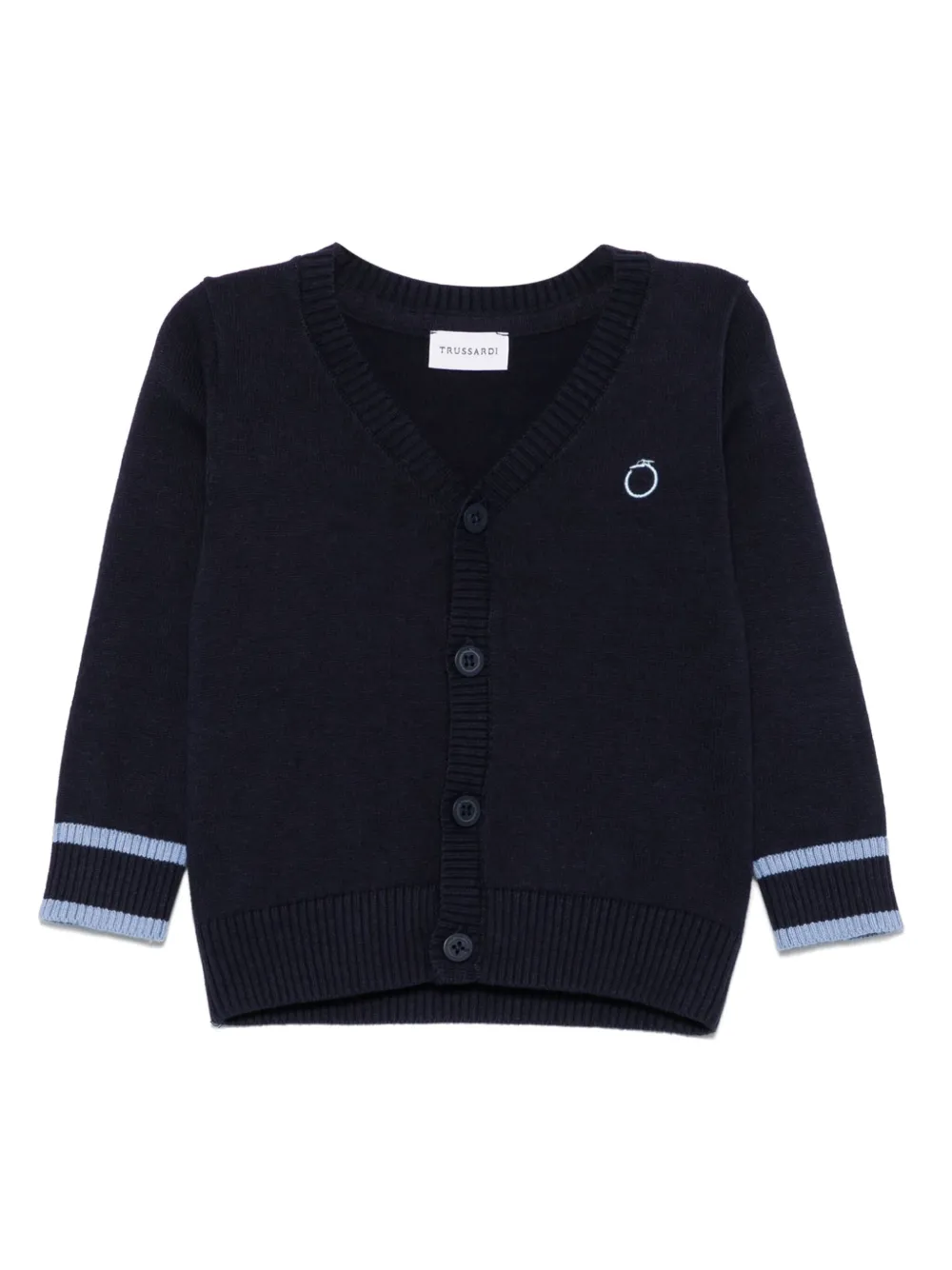

Кардиган с вышитым логотипом TRUSSARDI JUNIOR, синий