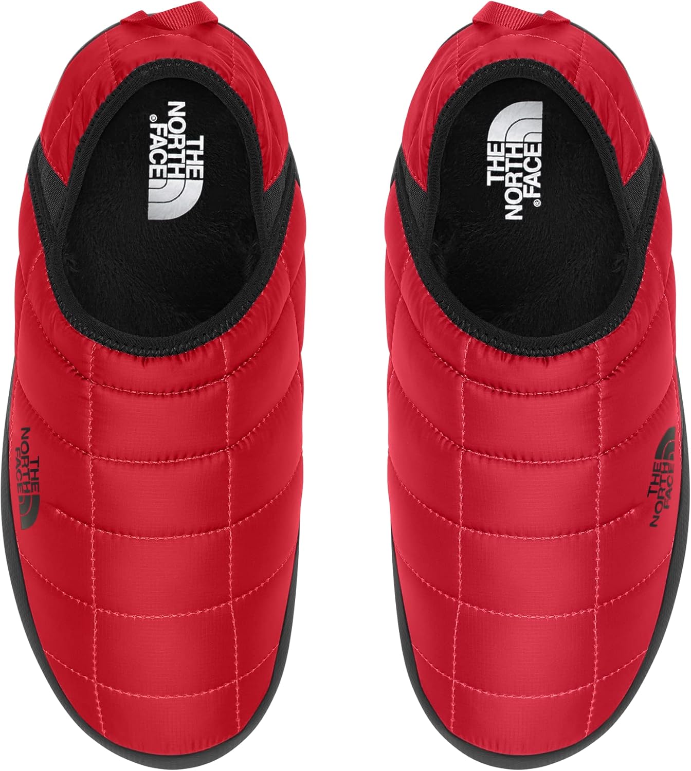 Мужские зимние ботинки THE NORTH FACE Thermoball Traction Mule V, С утеплителем и водоотталкивающей пропиткой, резиновая подошва, черный/красный — фото 4