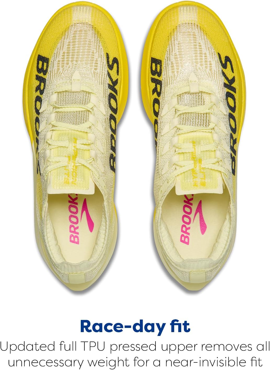 Кроссовки Brooks Hyperion Elite 5 для взрослых унисекс, желтый/серый — фото 4