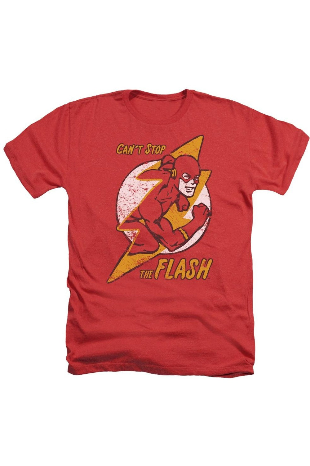 

DC Comics Flash Flash Bolt Adult Heather Tee / Футболка Gildan, красный