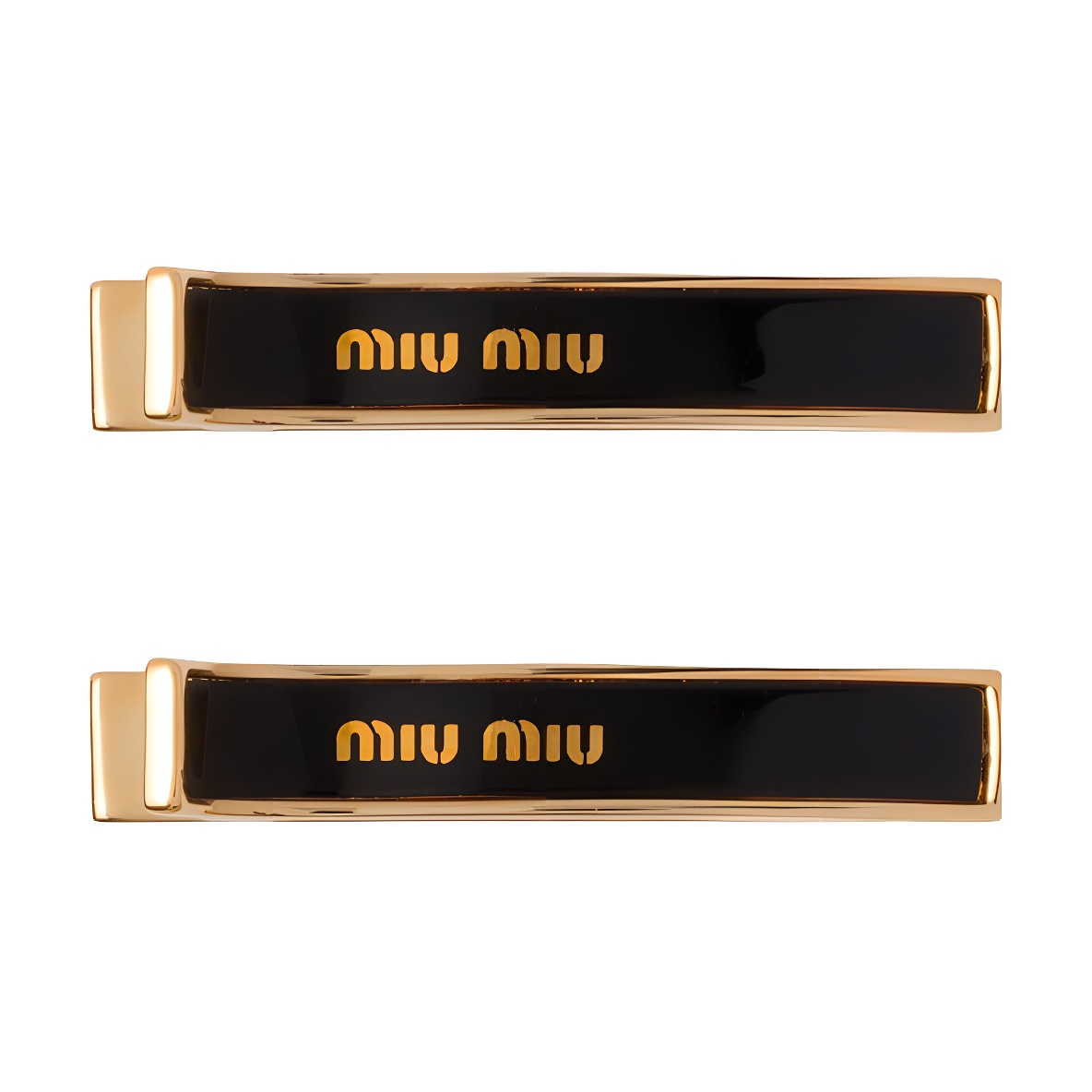 Металлические заколки для волос женские MIU MIU, черный — фото 3