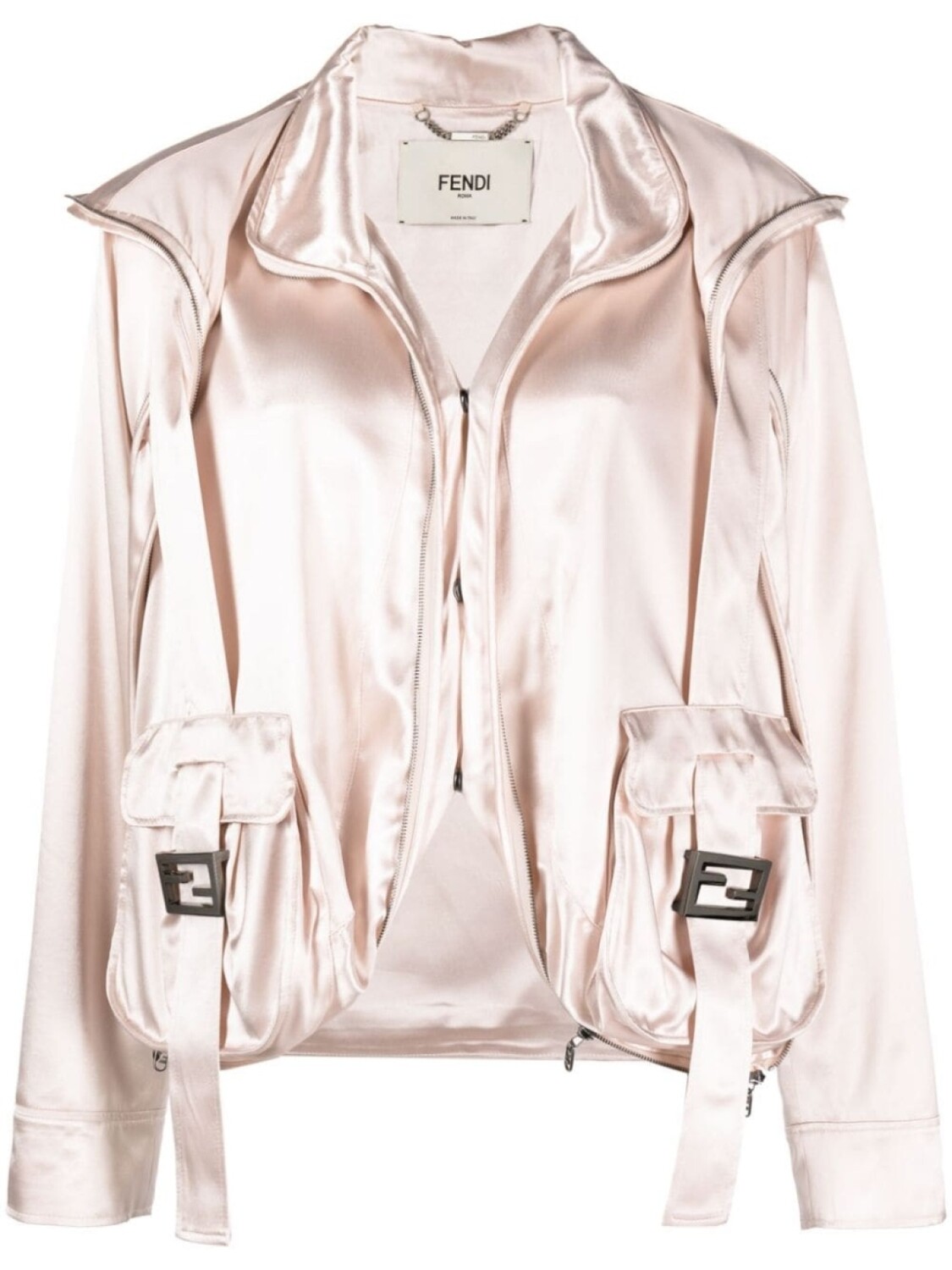 

FENDI куртка с карманами и декором FF, нейтральный цвет
