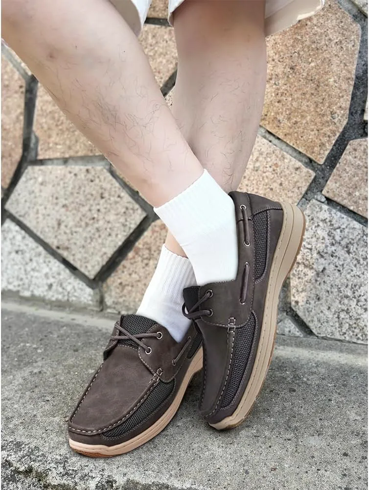 

Мужские мокасины Vostey на шнуровке, стильные повседневные лодочные туфли, серый