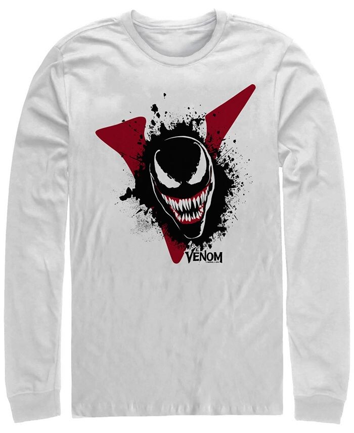 

Мужская футболка с длинным рукавом и логотипом Marvel Venom Big Face V Fifth Sun, белый