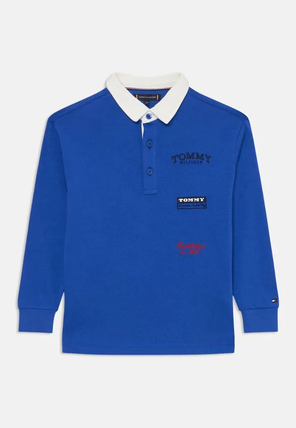 Футболка-Поло с длинными рукавами и вышитым логотипом. Tommy Hilfiger, Majesty Blue
