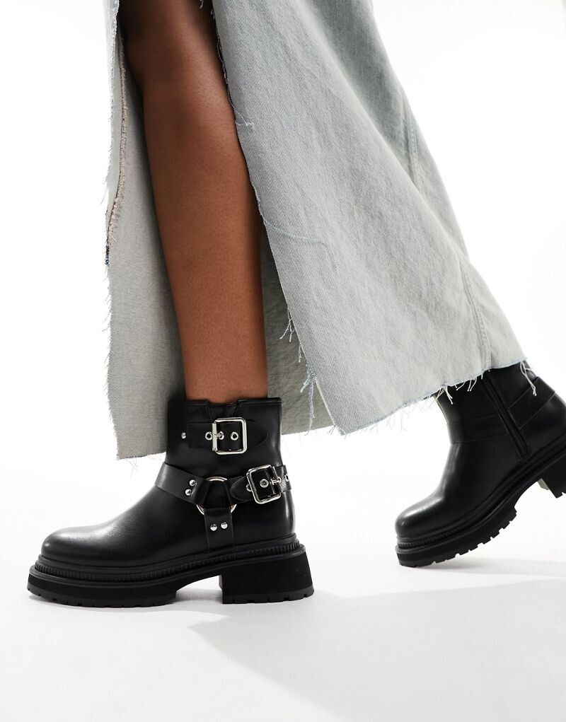 

Черные байкерские ботинки Public Desire Zora
