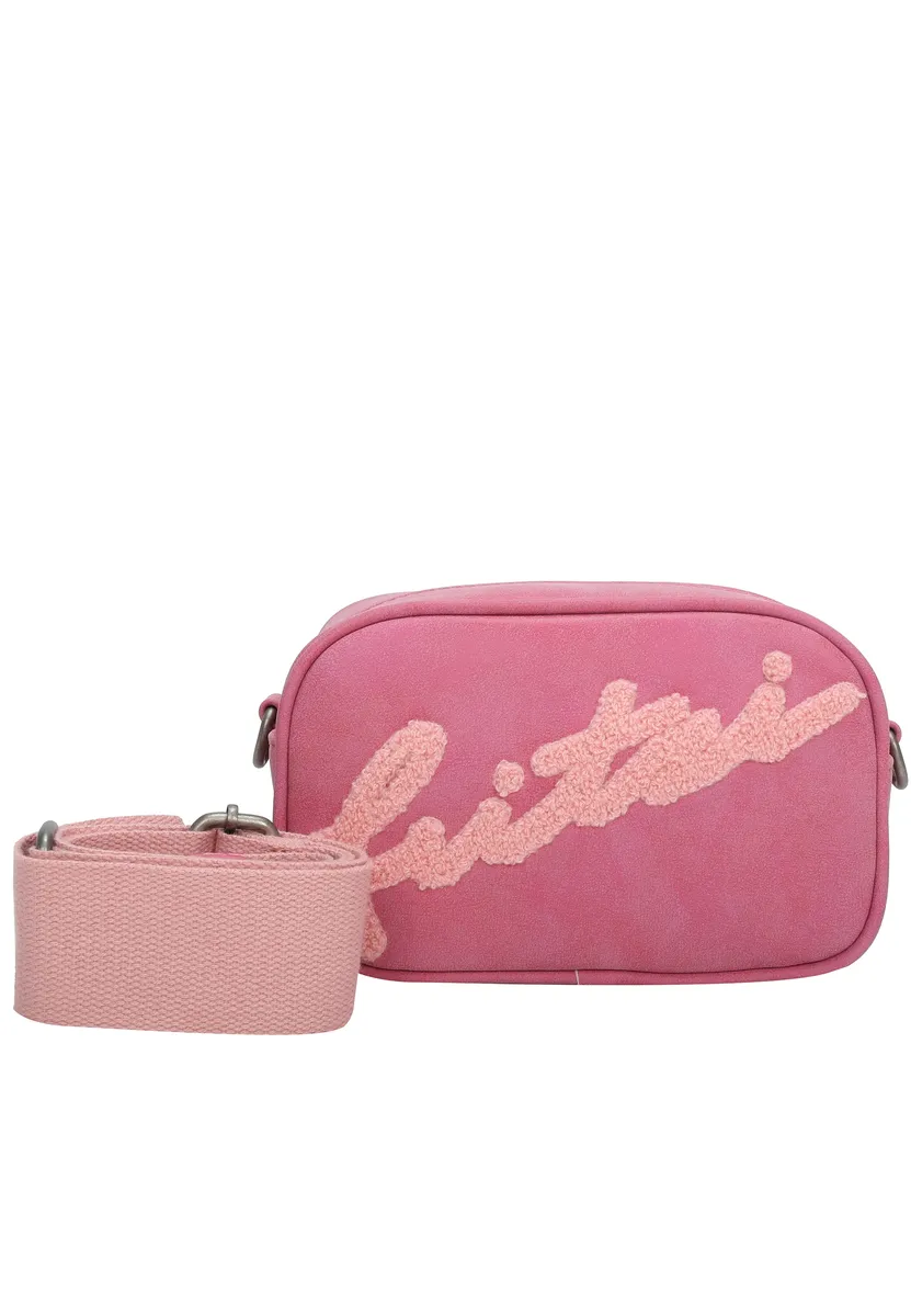 

Сумка через плечо Fritzi from Preußen "Easy Go Limited Flocked" с принтом логотипа из махровой ткани Fritzi Aus Preußen, розовый