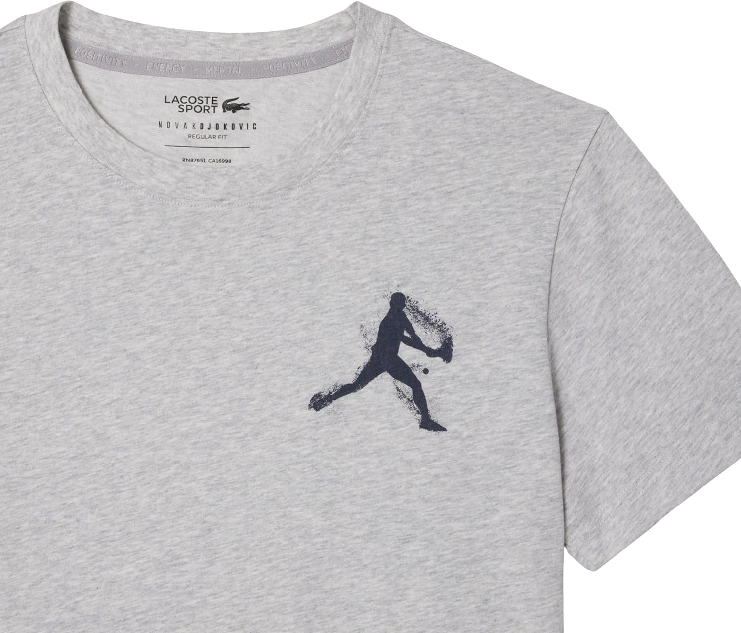 Футболка Lacoste Mens Sport Tennis X Novak Djokovic Pack, теннисная, синий/серебряный — фото 2
