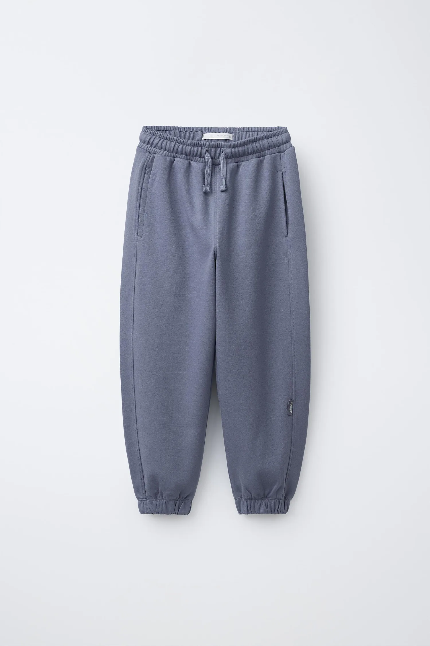 Комплект из толстовки и спортивных штанов с текстовым принтом Zara, синий — фото 4