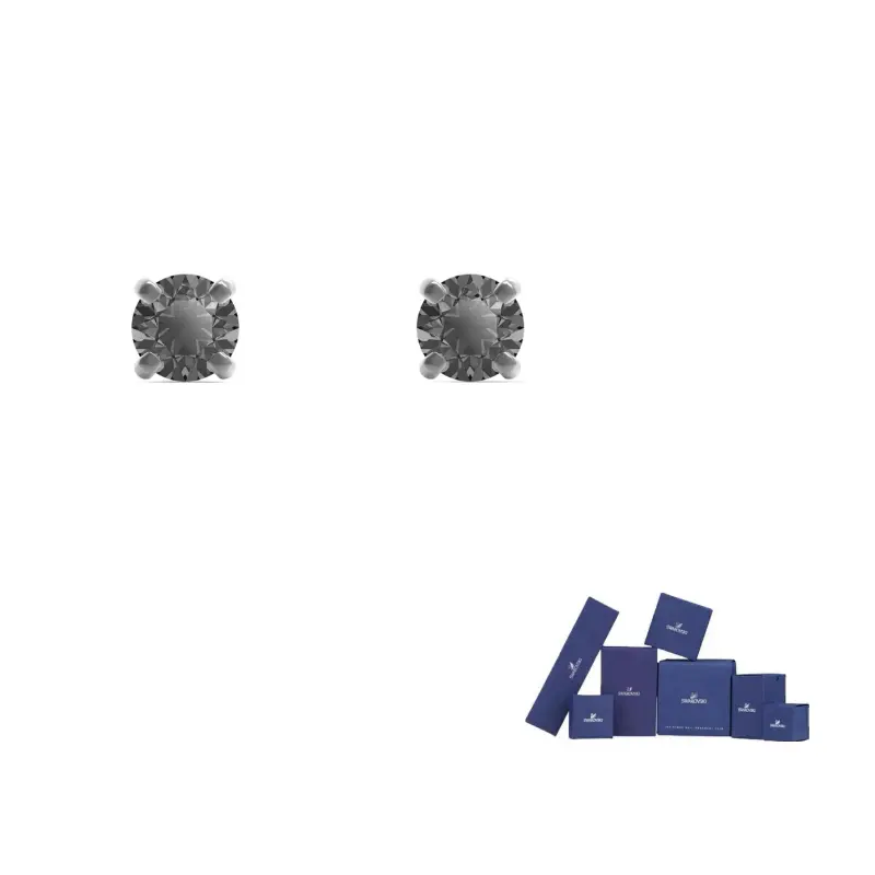 

Swarovski Позолоченные белым золотом серьги-гвоздики с искусственными кристаллами для женщин