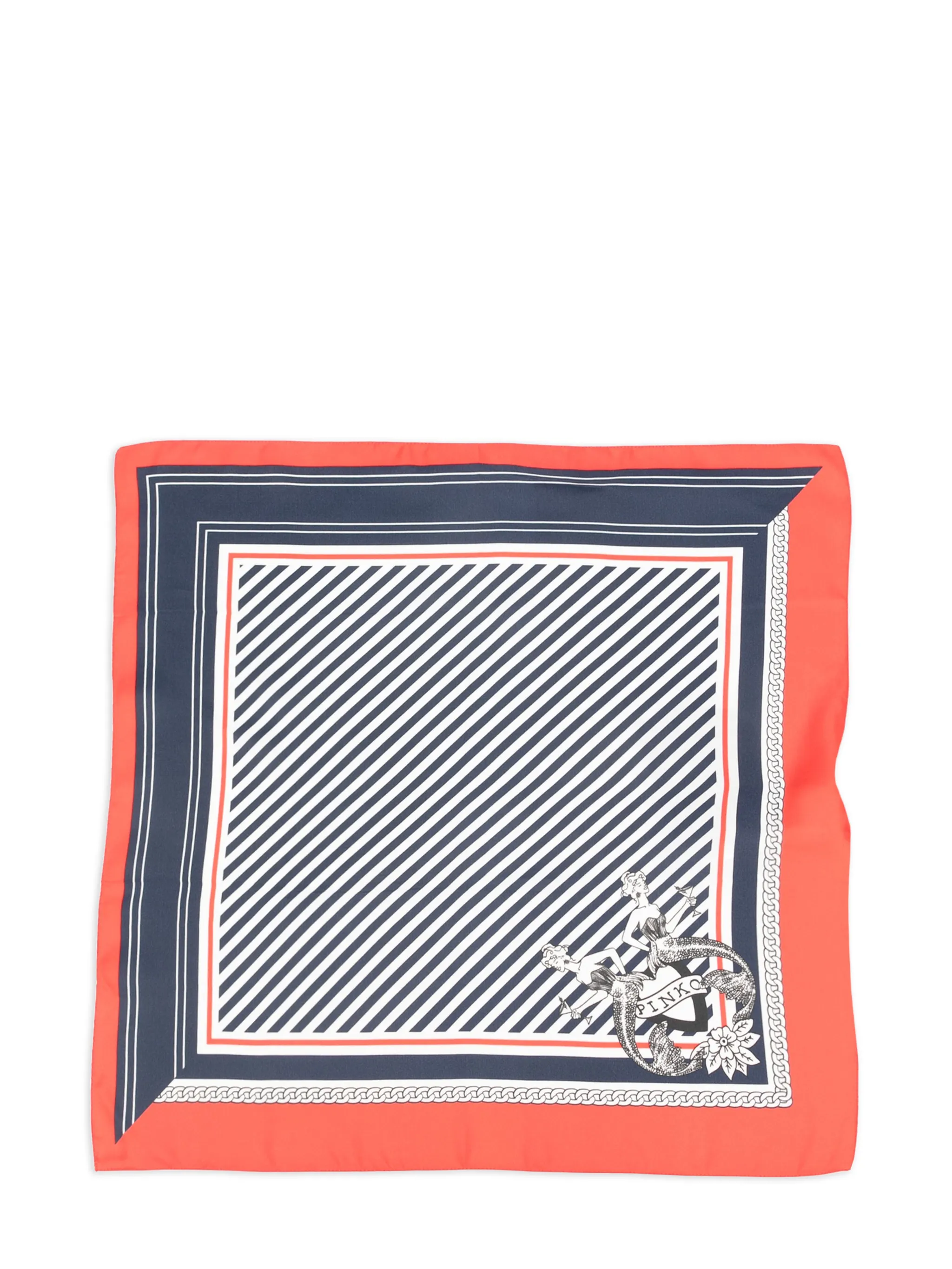 

Шарфы с принтом Мариньер (55 см x 55 см) Pinko, синий