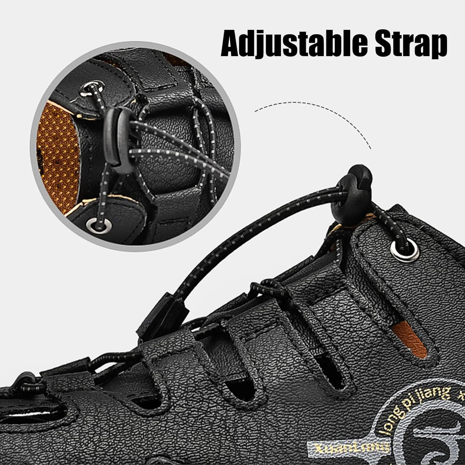 

Мужские закрытые кожаные сандалии Lossarye для улицы, легкие, с регулируемой застежкой, для походов и прогулок, спортивные сандалии, летние повседневные пляжные водные сандалии, хаки