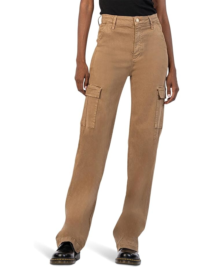 

Джинсы KUT from the Kloth Miller High-Rise-Wide Leg Pant W/ Cargo Pockets In Camel, кэмел