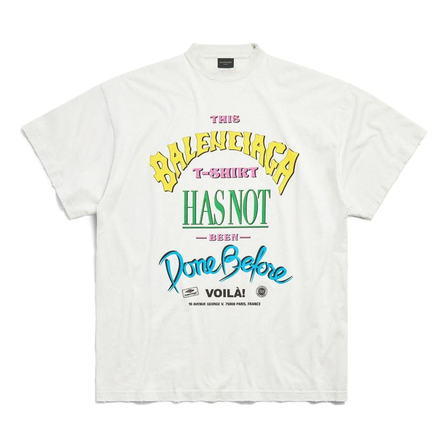 

Футболка Balenciaga Not Been Done Oversized T-shirt 'Off White', бежевый