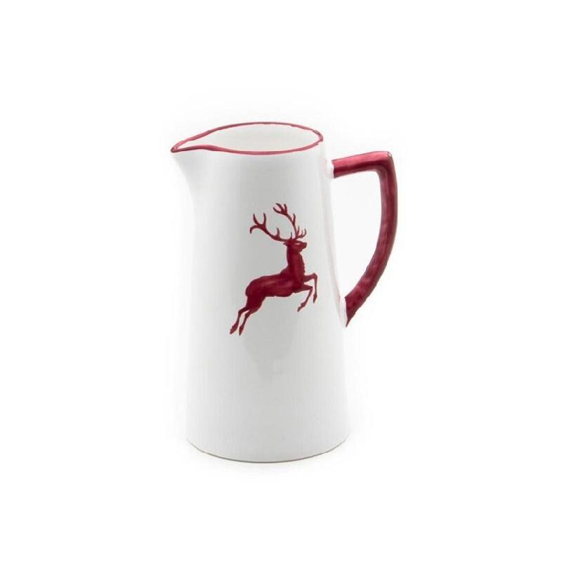 

Кувшин для воды Bordeaux Red Deer 0,7 л/ч: 16 см Gmundner Keramik, бело-красный