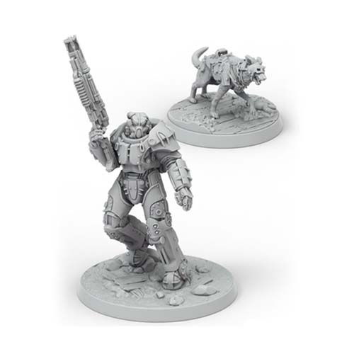 

Фигурка Fallout: Wasteland Warfare- X-01 Survivor & Dogmeat Modiphius