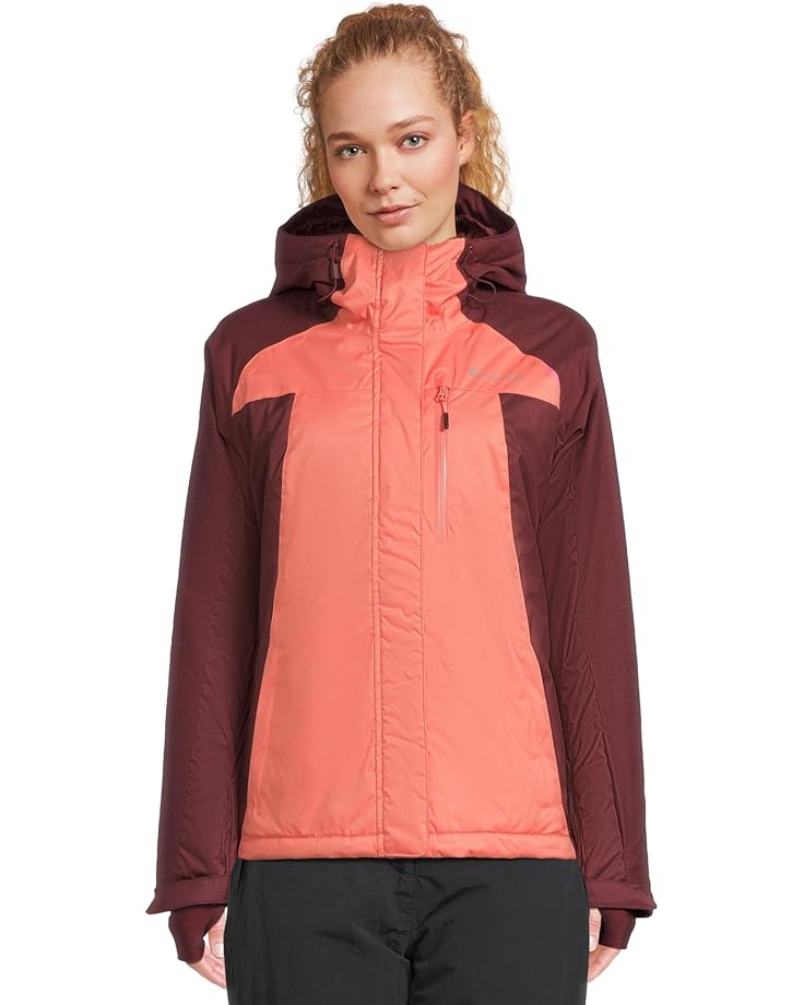 

Женская утепленная куртка Columbia Snowy Summit, Alpenglow/Rich Wine Cross Dye