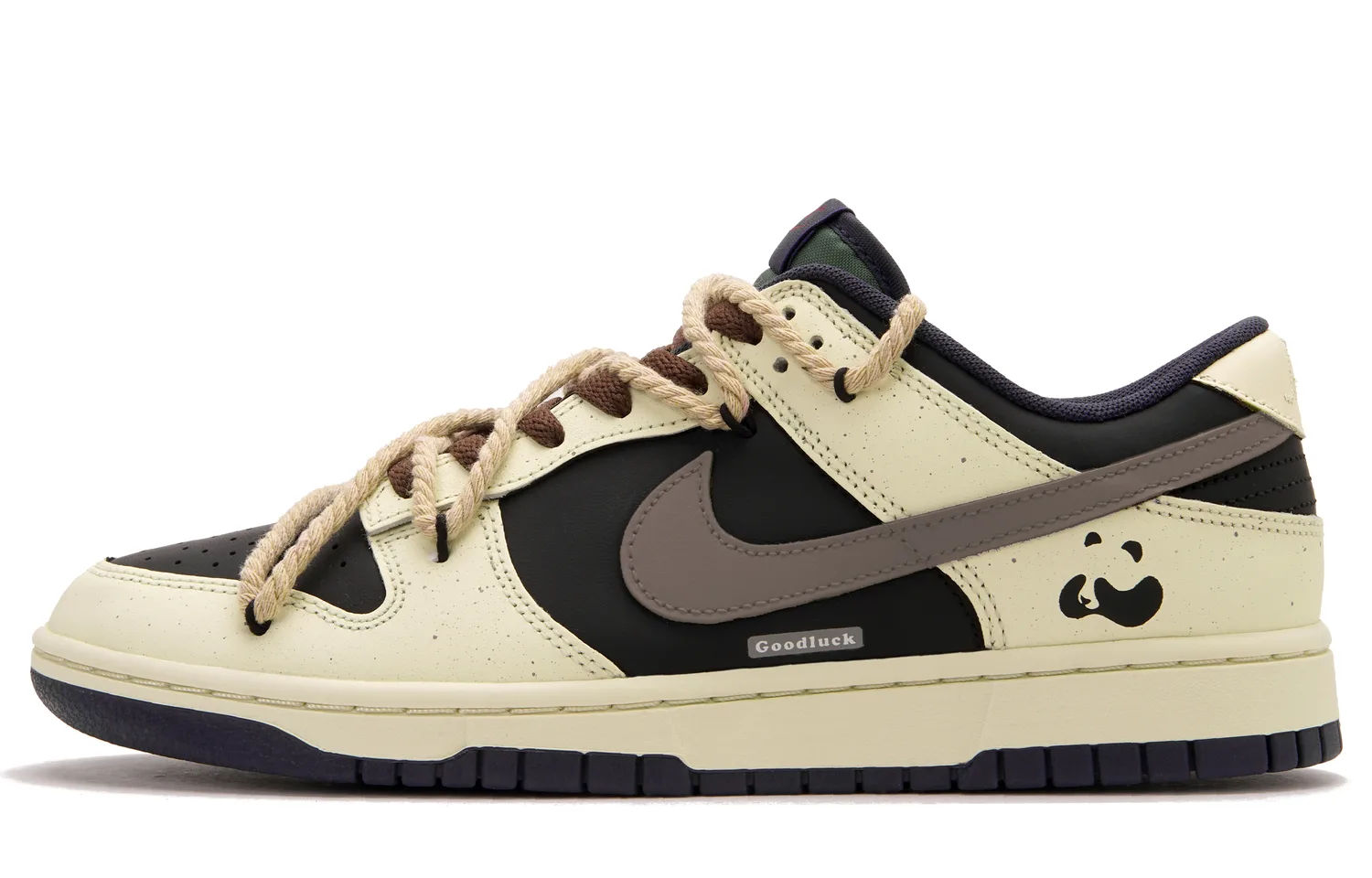 Nike Кроссовки Dunk Panda Jack Sequel Low Top для скейтбординга мужские черные, рисовые, желтые, коричневые — фото 3