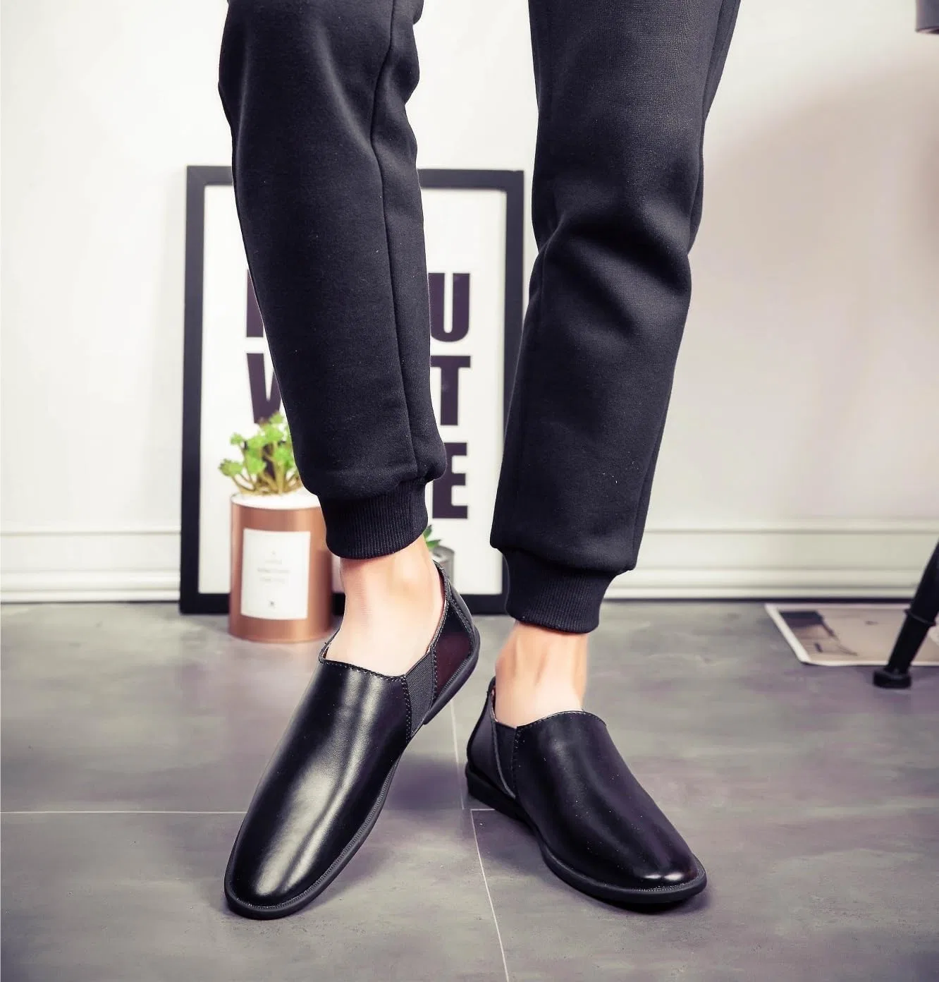 Лоферы кожаные Loafers for Men Black SayfuR — фото 3