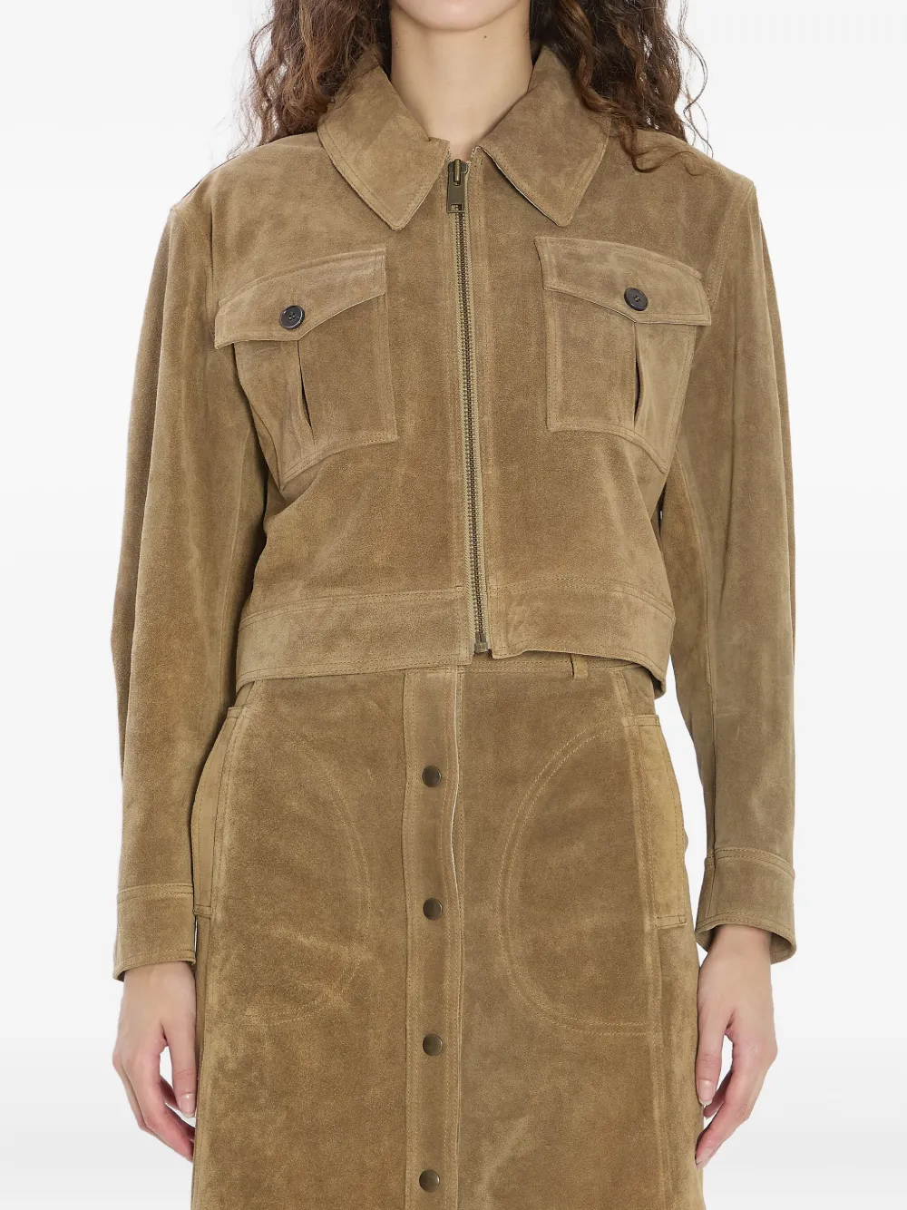 

Куртка с заостренным воротником и застежкой-молнией спереди Arma