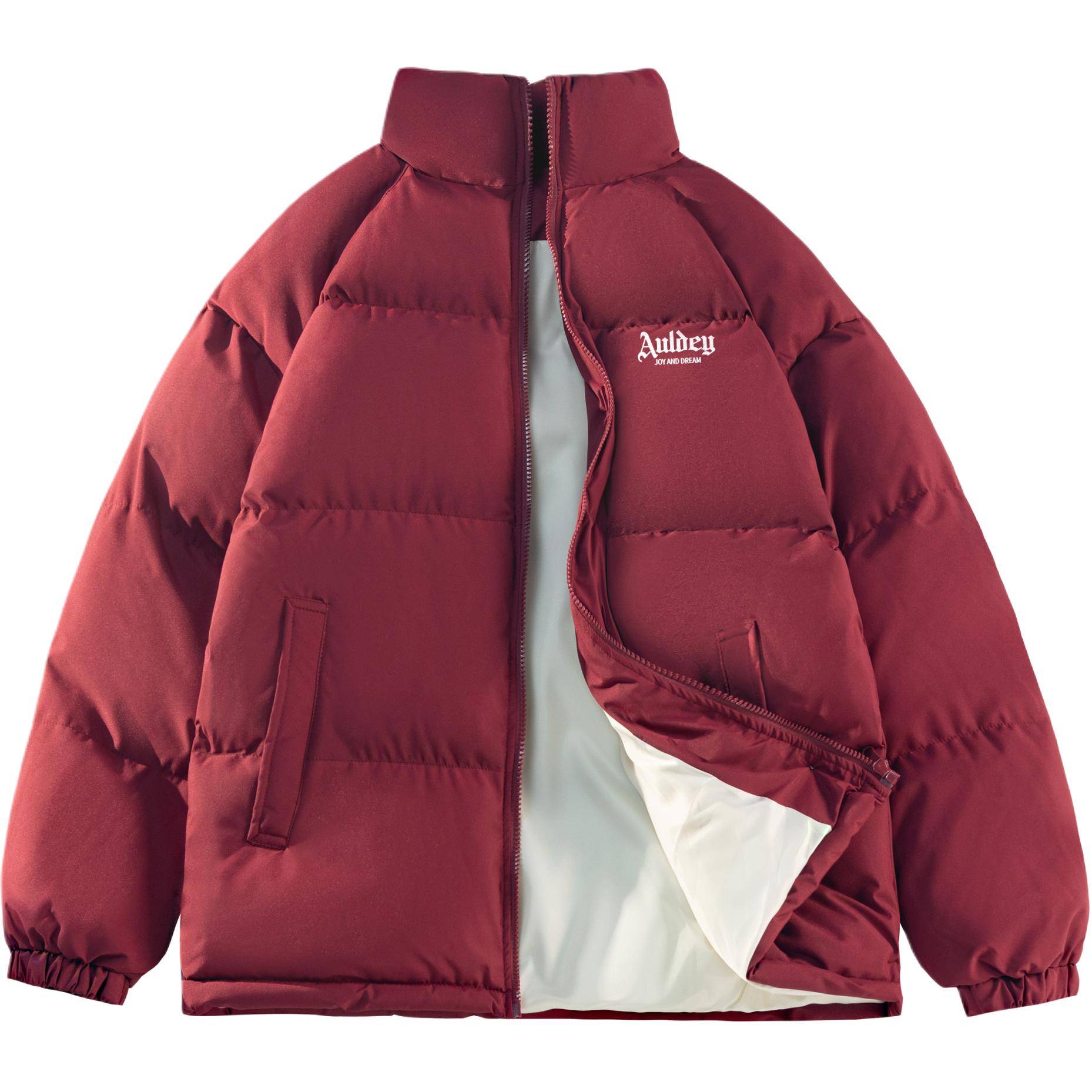 

Пуховик Unisex Stand Collar Thickened Padded Puffer Jacket AULDEY, burgundy