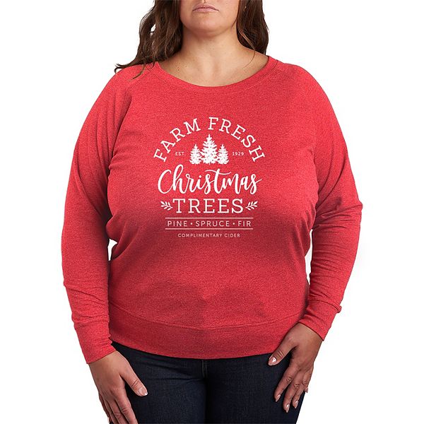 

Футболка с длинным рукавом French Terry Plus Size с новогодними елками Licensed Character, Heather Red, Красный, Футболка с длинным рукавом French Terry Plus Size с новогодними елками Licensed Character, Heather Red